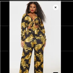 Plus size black oriental jumper